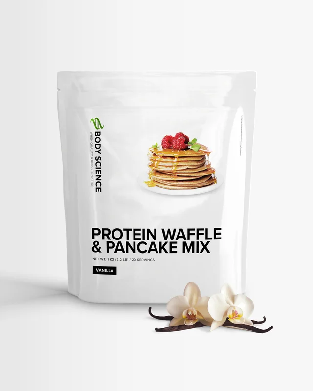 Proteinpannkakor - 1 kg - Delicious Vanilla - Body Science Protein Waffle & Pancake Mix - Pannkaksmix, Våffelmix, Proteinvåfflor