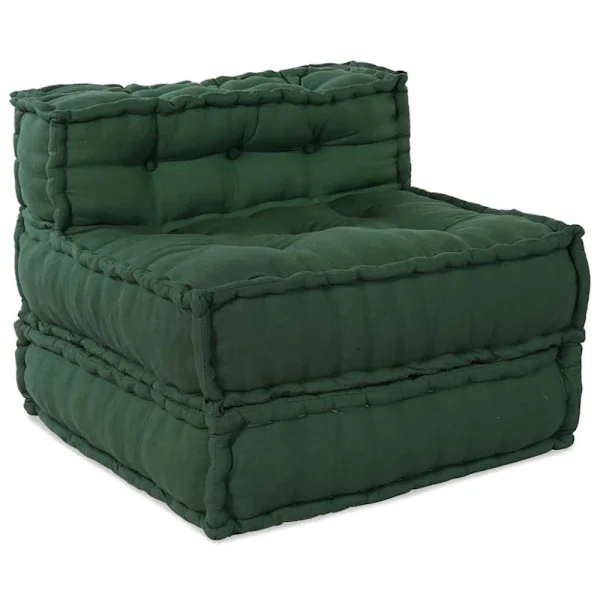 Modulär soffa grön 70x70x54 tyg