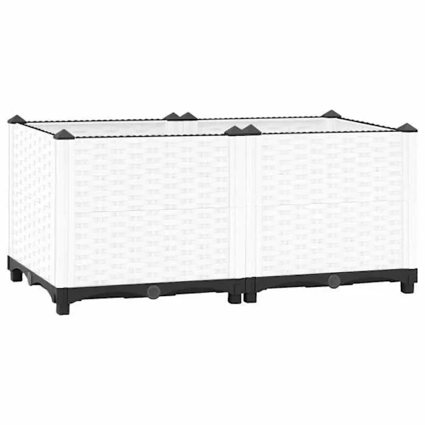 Höjd säng - Exklusivt Hem - Polypropen - 80 x 40 x 38 cm - Vit