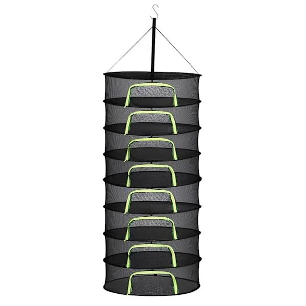 (Stil B 8 Lag) Tørrenet til urter Hængende kurv Foldbart tørrestativ Urte Tørrenet Tørretaske Mesh til blomster Knopper Planter Organizer-FA11-