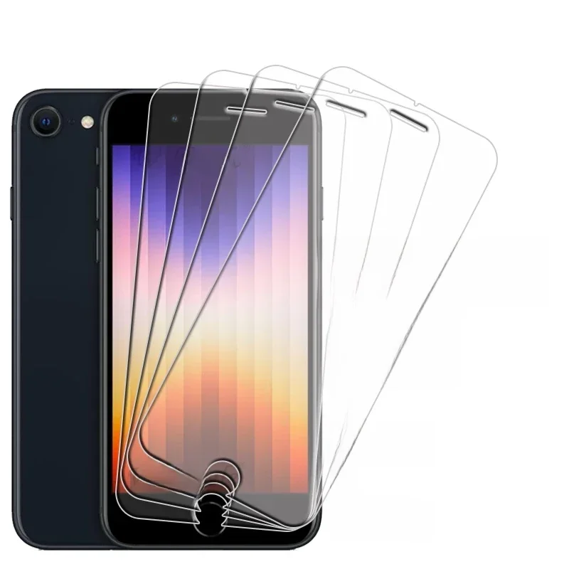 AliExpress - 1/2/3/4 Stück für iPhone SE 2022 Glas iPhone SE 2022 2020 7 8 Plus gehärtetes Glas transparent klar 9H Displayschutzfolie iPhone SE 2022