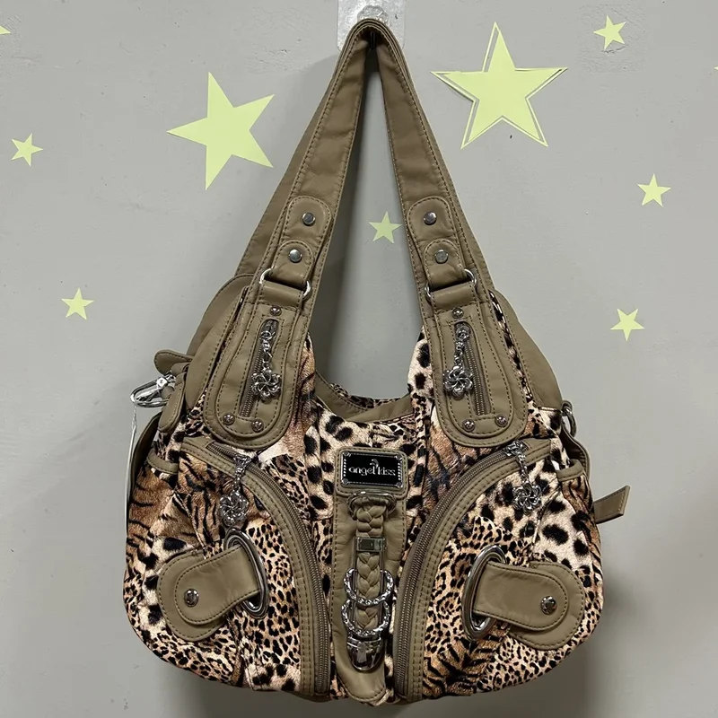 AliExpress - Vintage Damenhandtasche Braune Leoparden-Schultertasche Henkeltasche Modische Umhängetasche Dumpling-Schultertasche Tote Hobo-Tasche