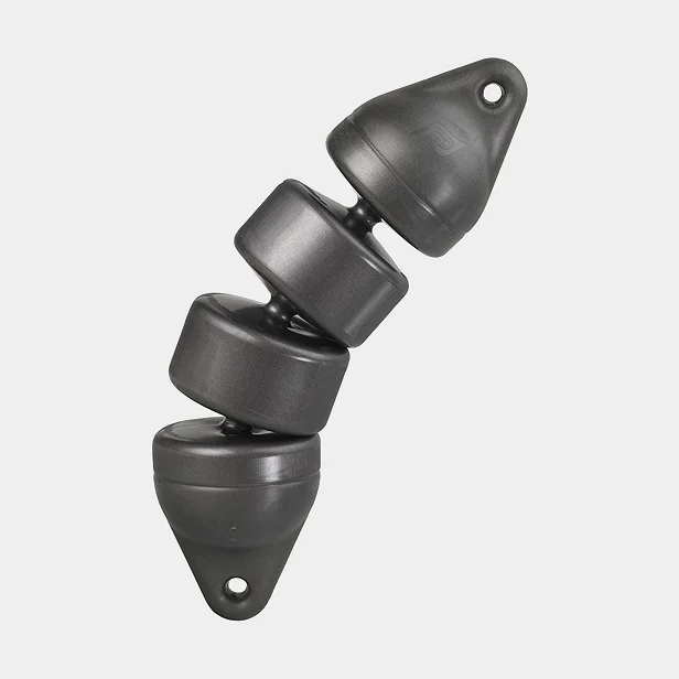Ledfender til RIB / gummibåd Plastimo Articulated RIB, 48 cm, Ø12 cm, sort + fenderline Ø5 mm x 1 meter