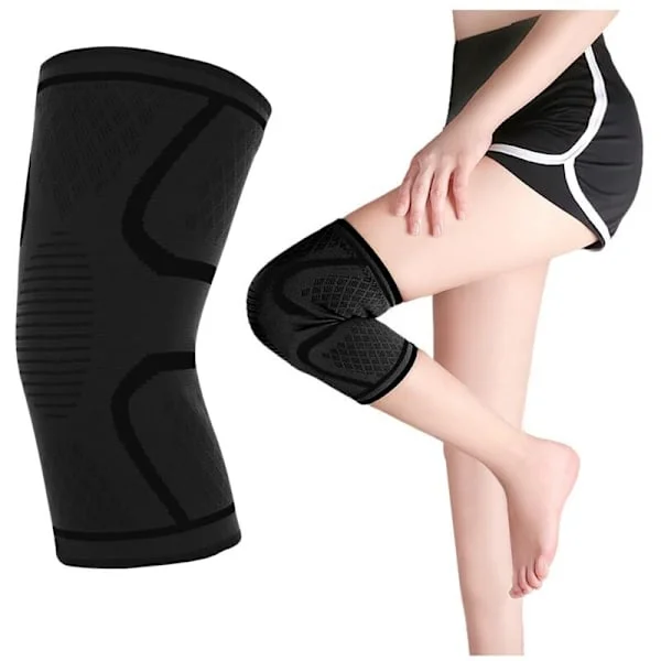 PCS Knästöd, Sportknästöd. Knästöd för artrit, Knästöd för kvinnor/män. Stöder artrit och ligamentskador (M-svart).