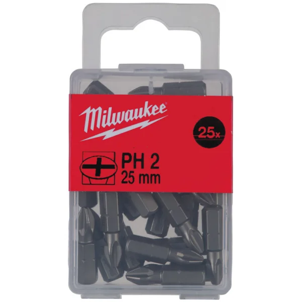 Milwaukee PH2 Bits 25-pack 25 mm, Maskintillbehör & förbrukning