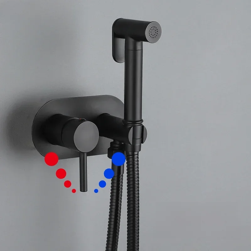 AliExpress - ULA robinet de Bidet noir pulvérisateur de Bidet Portable en laiton salle de bains robinet de toilette eau chaude et froide mélangeur de 