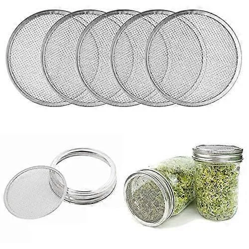 【BEMS】5-pak spirelåg i rustfrit stål 86 mm spireglas si-låg kompatibelt med sylteglas med bred åbning