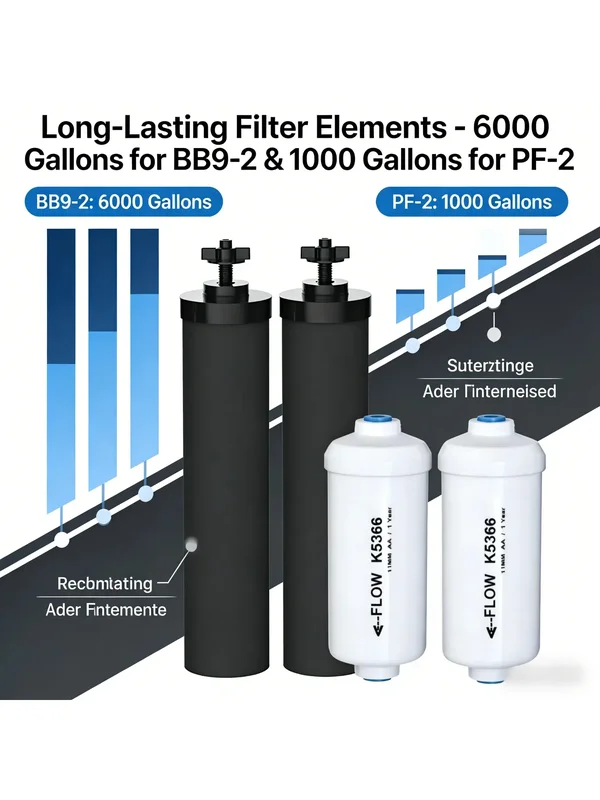 AliExpress - Ensemble de 2 filtres à eau au carbone noir et 2 filtres au fluorure : éléments de remplacement compatibles avec les systèmes de 