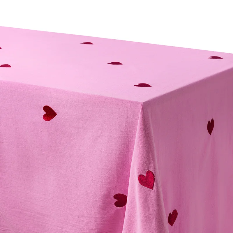 Midnatt Pink Hearts Dug 330x145 cm, rosa | KitchenOne