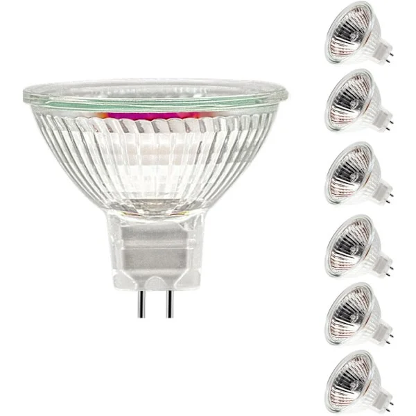 MR16 Halogenpærer, 12V 20W MR16 Halogenpærer, GU5.3 20W 2-Pin Dimbar Takspotlight, 2700K Varmhvit, 6-Pakning