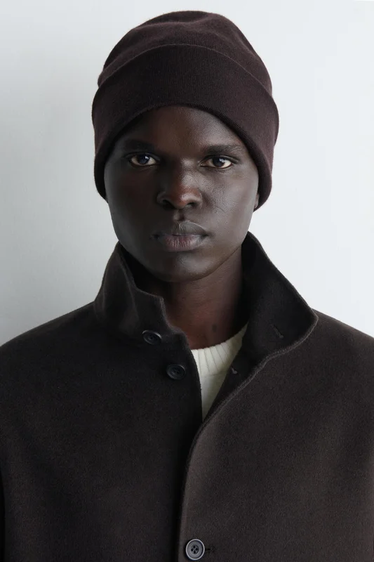 COS Beanie Aus Doubleface-Wolle in Braun - Männer
