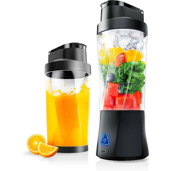 Mini Trådløs Smoothie Blender, Bærbar Blender Mixer | 700ml Juice Kop | 6000mAh Batteri | BPA Fri | til Frugter, Shakes