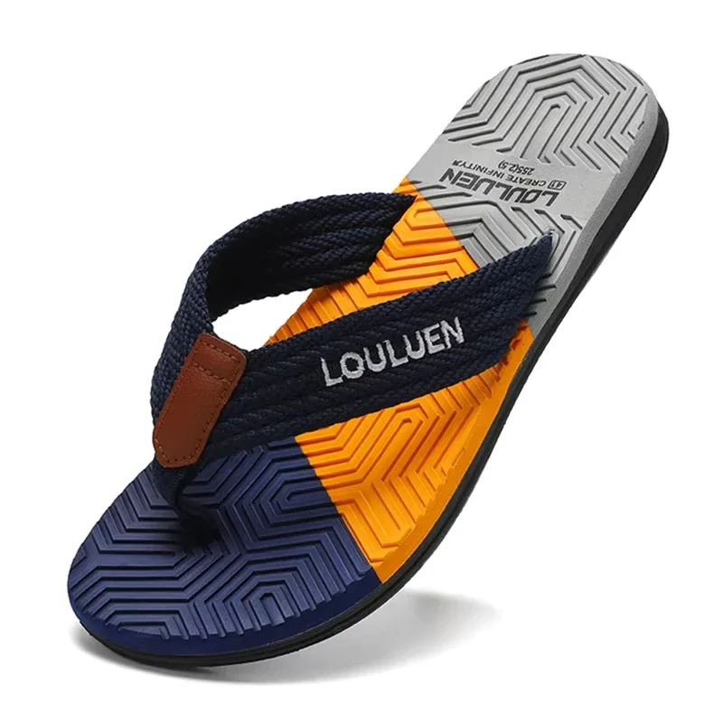 AliExpress - Hochwertige Herren-Flip-Flops für den Sommer, Strand-Flip-Flops, Modische Atmungsaktive Casual-Strandpantoffeln für Herren, Sommer-