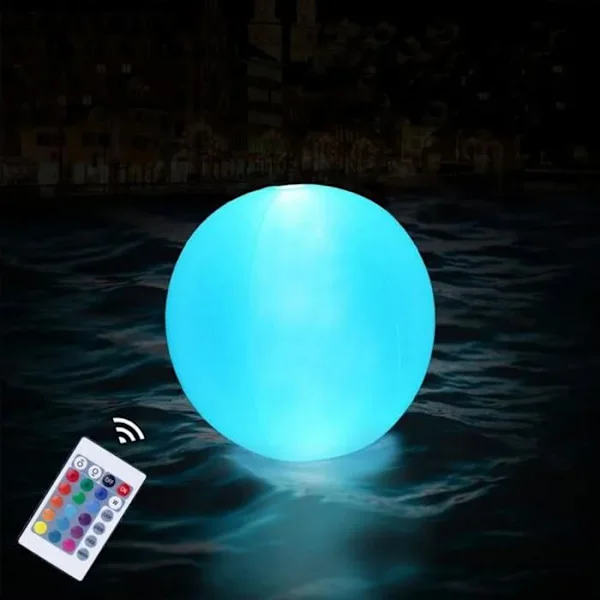 Ljusboll Flytande Pool, Utomhus Flytande Solarlampa för Pool, 40 Cm, Trädgård LED Belysning Dekorativ Ljus IP67