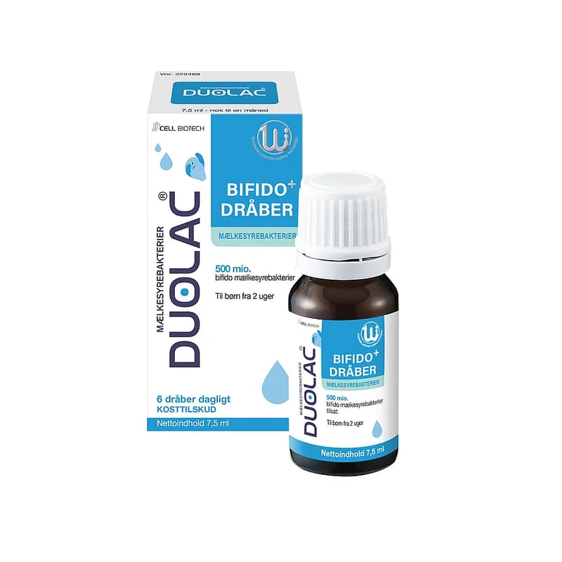 DUOLAC Bifido+ Dråber 7,5 ml, Helse & Madvarer, Mælkesyrebakterier, Mælkesyrebakterier Til Børn