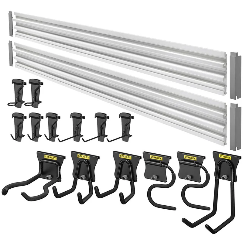 STANLEY Track Wall System Kit Verktøytavle, Garasjeinnredning & oppbevaring
