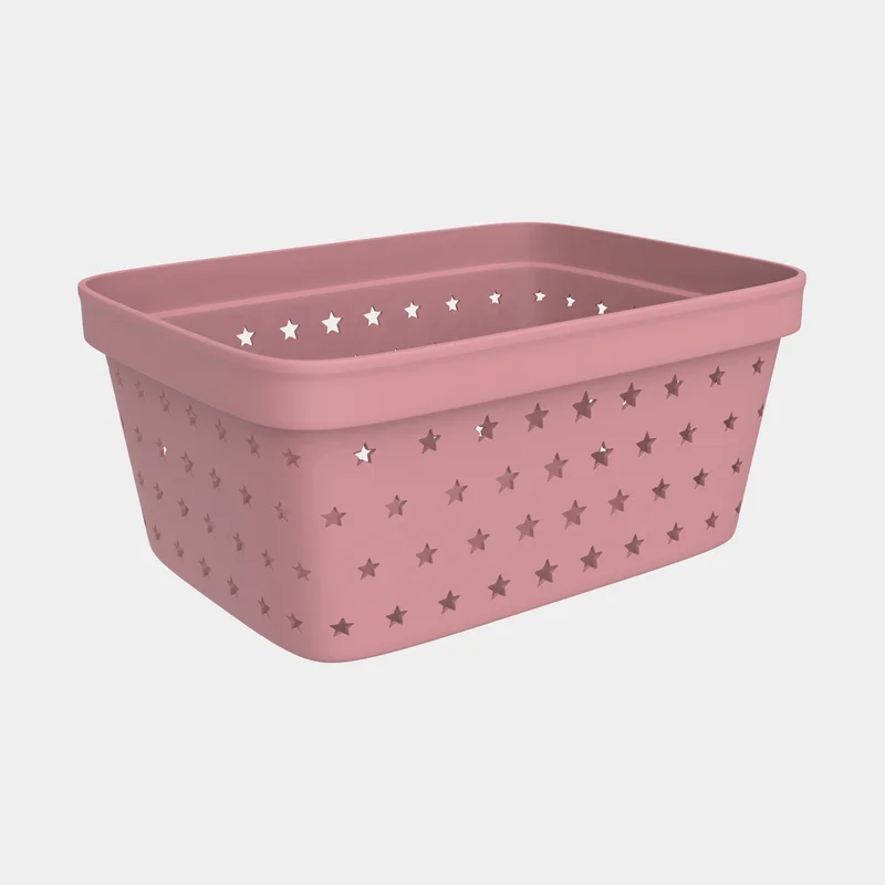 Panier de rangement en plastique Nordiska Plast Store It Star Basket, vieux rose, 166 x 125 x 75 mm, 1 litre
