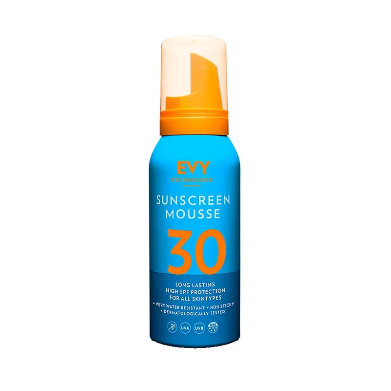 EVY Technology Sunscreen Mousse SPF30 100 ml, Hudpleje, Solcreme, Solcreme Til Ansigtet