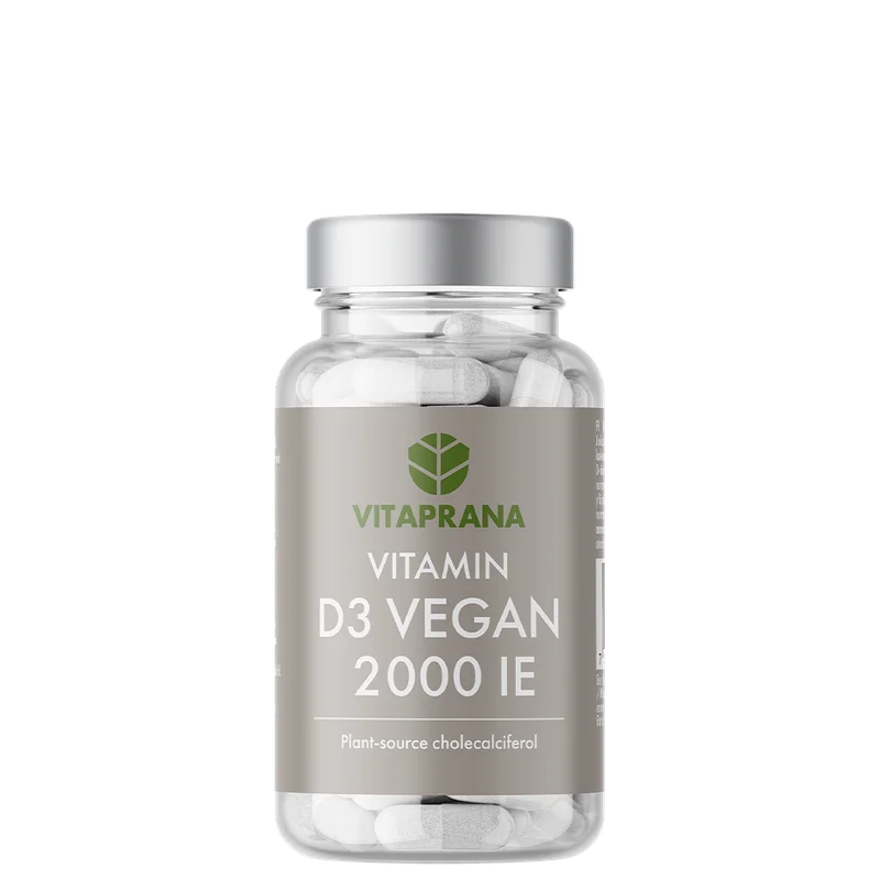 D-vitamin Vitaprana Vitamin D3 Vegan 2000 IE, 110 kapsler - Bodyman.dk