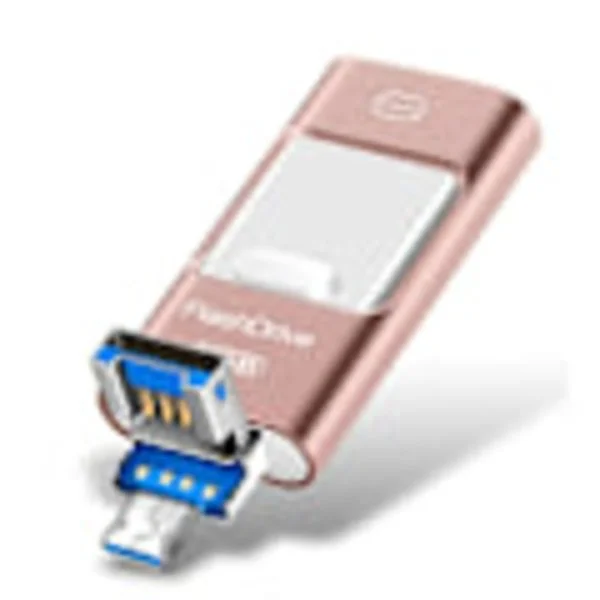 128GB USB Flash Drive til iPhone, 4 i 1 USB C Format Hukommelse, Foto Stick Ekstern Lagerenhed til iPhone iPad Android Computer