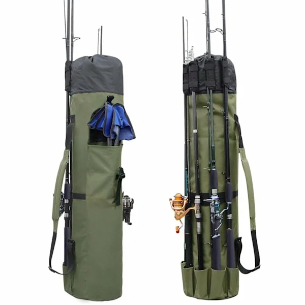 Fishing Gear Bag Oxford Fishing Rod Bag Portable High Capacity Fishing Rod Carry Organizer Outdoor Waterproof Fishing Tool Storage Bag
