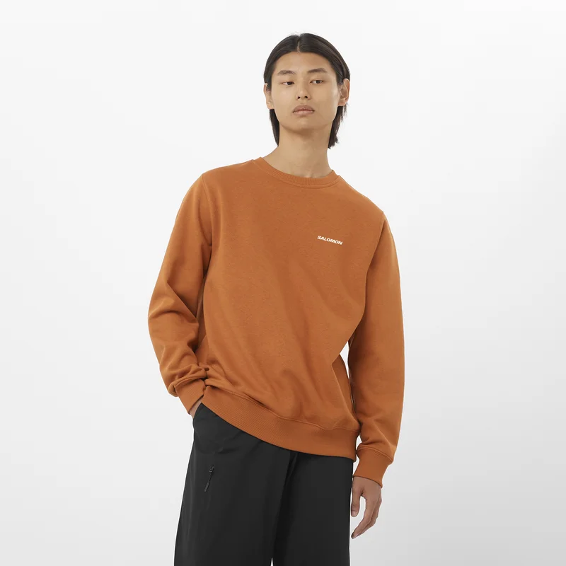 Salomon - Midlayer Salomon Logo Crewneck M - Sierra