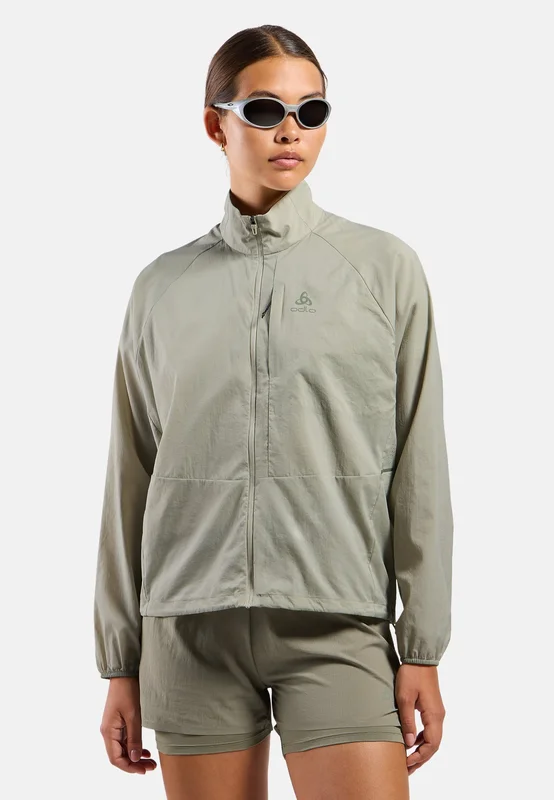 Odlo Women's Zeroweight Running Jacket, XL, beige