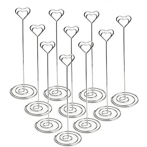 10 stativer for høye kort, stativer for bordnummer, stativer for bordkort, ta