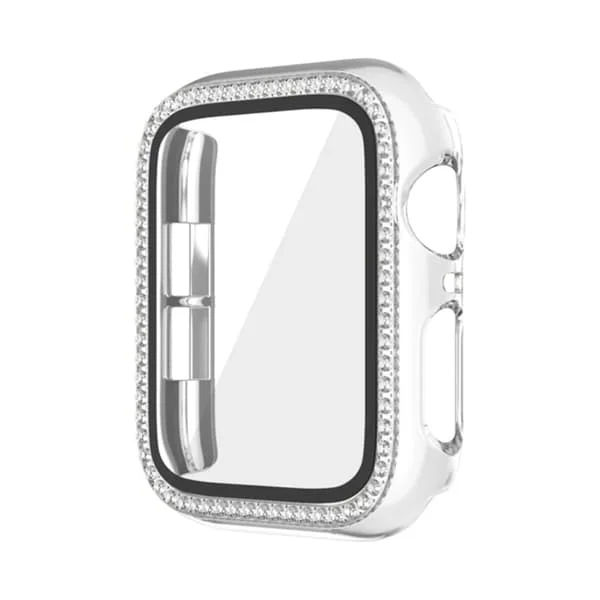 Apple Watch Series 6 / 5 / 4 / SE (2022) / SE (2023) / SE 44mm Galvaniserat klockfodral Stötdämpande skydd med härdat glasfilm - Transparent
