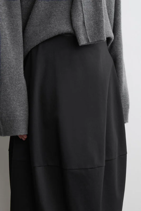 COS Rounded Cotton Midi Skirt in Black - Women