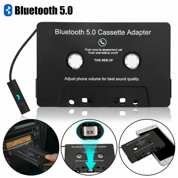 Bluetooth 5.0 bilstereokassettbandadapter till aux