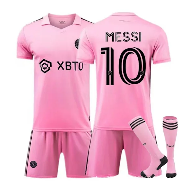 Major League Soccer Messi No.10 Miami International Tröja Hemma Borta Vuxen Barn Fotbollströja Set Hemma Vuxen XS(160-165cm) Hemma Home