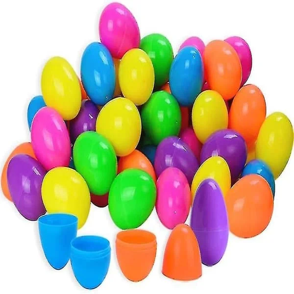 50-pakning Plast Påskeegg, 6 cm Fyllbare Påskeegg, Plastegg For Eggjakt Tilfeldig Farge_Spesielle gaver