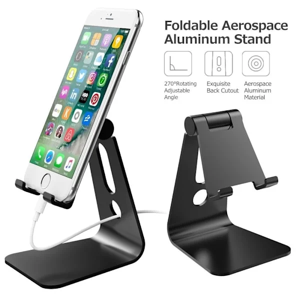 [RM]270° Mobile Holder for Desk - Black