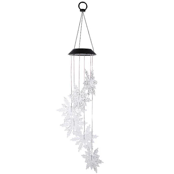 1 stk. Kreative solcellelamper Vindklokke Lys Vindspil Lys Snefnug LED Lampe
