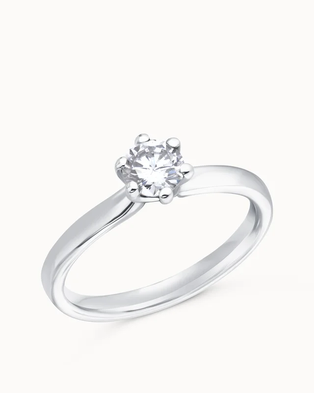 Solitaire Ring Cleo 950 Platina Lab-grown Diamant 0.3 Karaat - Verlovingsringen & Trouwringen van Vanbruun
