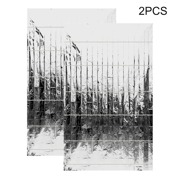 (2 stk.) 120*210 cm plante-refleksjonsfilm sølvrefleksjonsfilm for drivhus spesialduk hage innendørs drivhus plantetilbehør