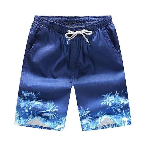 Sommarshorts för män - Lös passform, avslappnad surfstil med tryck - Färgade polyestershorts fyndiq-size_SML:m