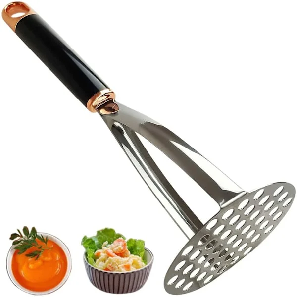Kraftig Professionel Manuel Kartoffelpresser, Rustfrit Stål, Kartoffel- og Frugtpresser