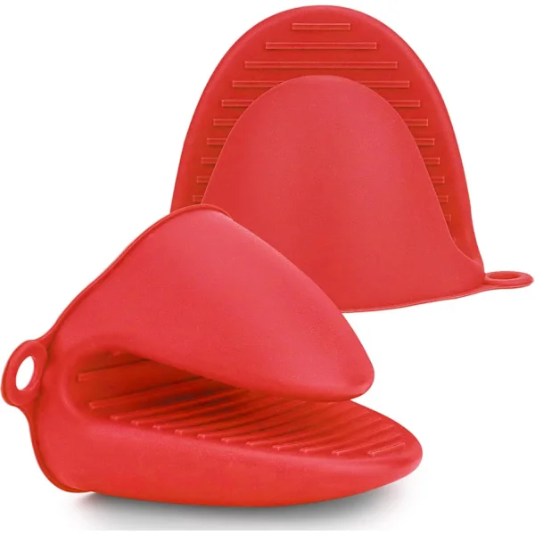 Silikon Grytekluter for Airfryer, 1 Par Tykke Mini Grytekluter Varmebestandige for Grilling, Matlaging, Baking