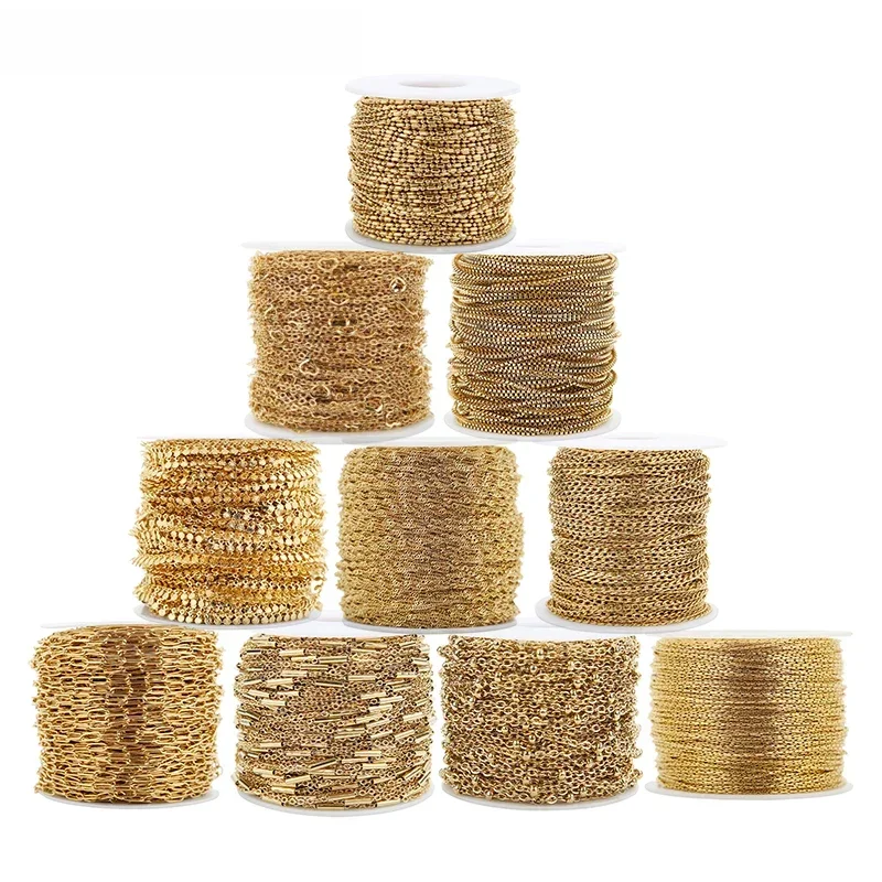 AliExpress - Bijoux en Acier Inoxydable de 2 Mètres pour Travaux Manuels, Accessoire en Forme de Bille, de Lien Cubain, pour Colliers et Bracelets