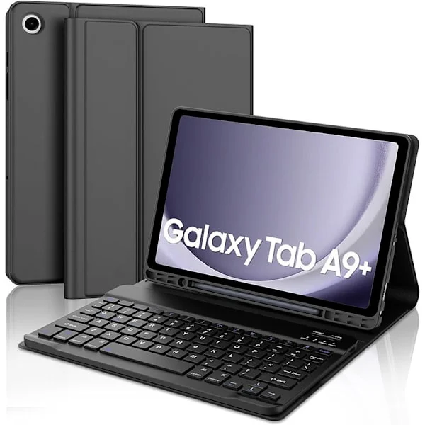 Tastatur til Tablet A9 Plus - Galaxy Tab A9 Plus Etui med Tastatur, Magnetisk Trådløst Bluetooth Aftageligt Tastatur (FMY)
