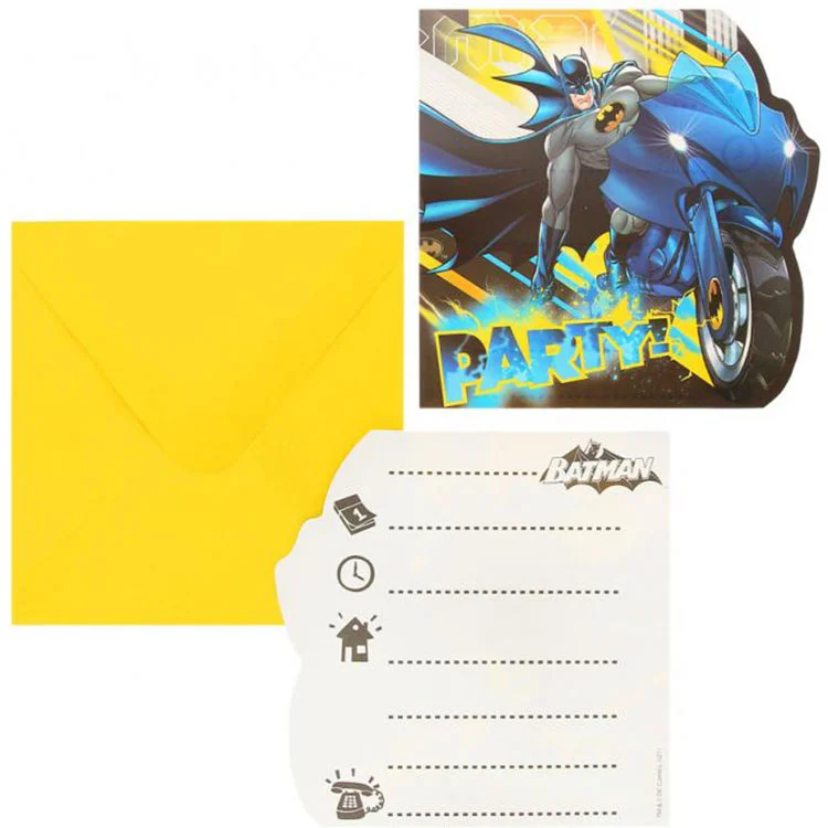 Batman Rogue Rage Inbjudningskort 6-pack - Batman Kalas Dekoration - Kalaslagret.se