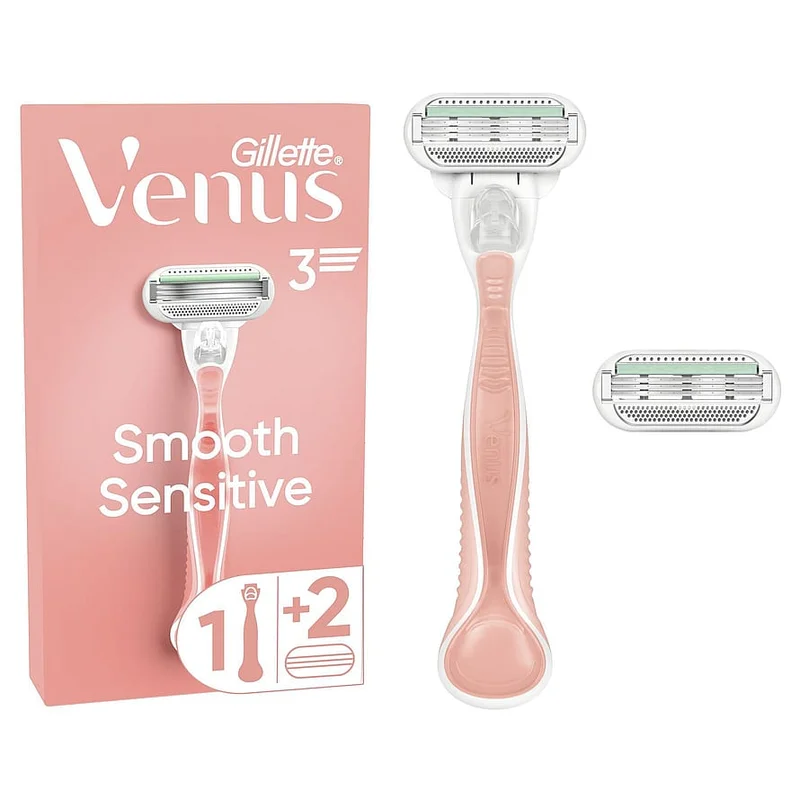 Gillette Venus Smooth Sensitive Pink Barberskraber H+2, Hudpleje, Hårfjerning, Skrabere & Blade