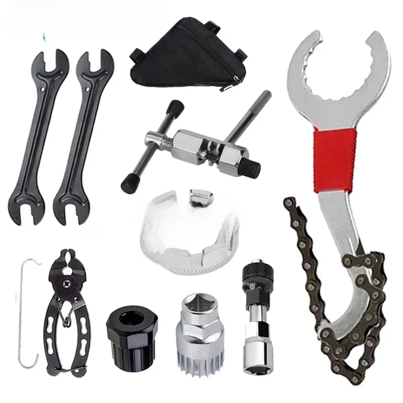 AliExpress - Fiets Reparatie Tool Kits Vliegwiel Remover Cutter Chain Breaker Crank Puller Spaaksleutel MTB Racefiets Onderhoud Gereedschap Set