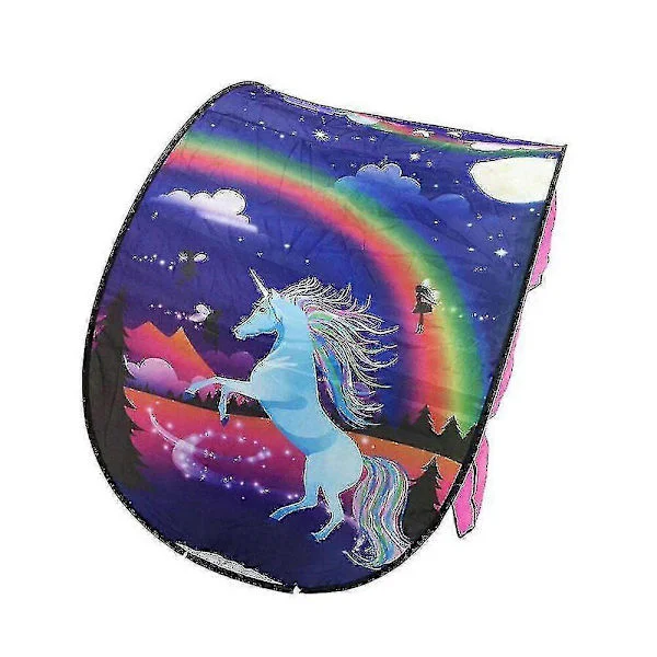 Fancy Dream Tents Barn Enhörning Rymd Hopfällbart Tält Inomhus Sängtält Unicorns