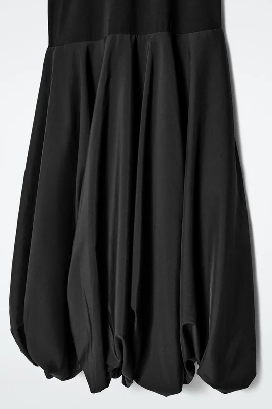 COS Balloon-Hem T-Shirt Dress in Black - Women