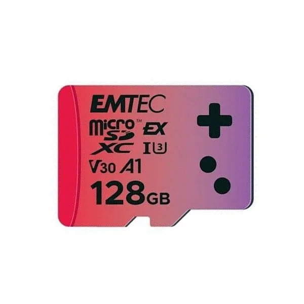 Emtec Express Gaming MicroSDXC UHS-I U3 V30 128 GB / minnekort gaming / microSD-kort rask lagring