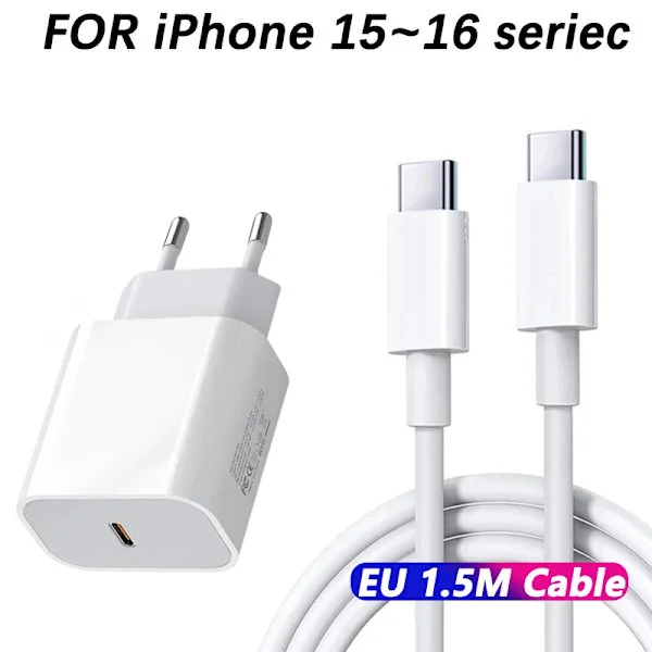 30W PD Snabbladdande USB C Laddare För iPhone 16 15 14 8 7 Plus 13 12 11 Pro XS Max XR XS X USB Typ C Laddarkabel Tillbehör