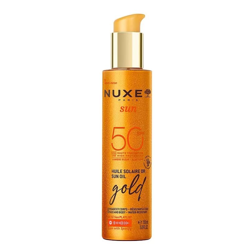 Nuxe Sun Tanning Oil Gold SPF 50 150 ml, Hudpleje, Solcreme, Solcreme Til Ansigtet